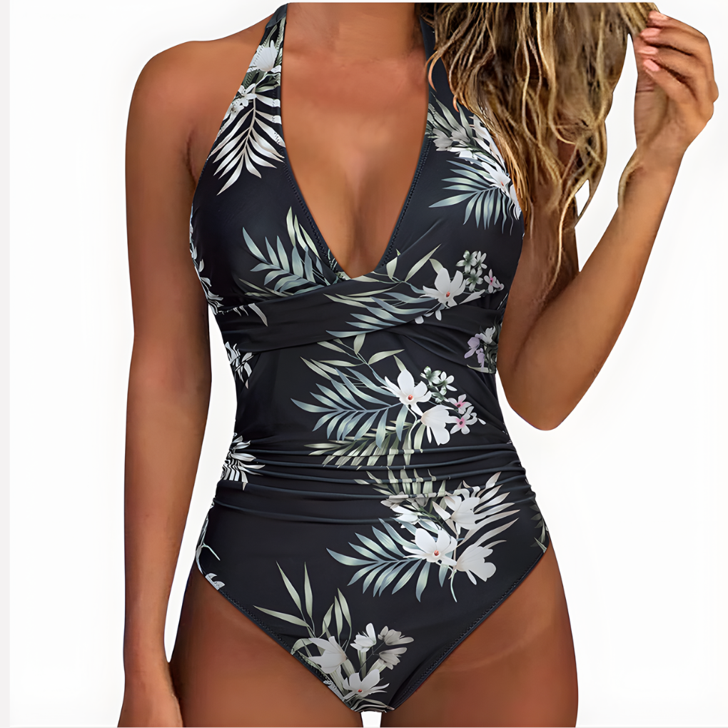 Sommerlicher Badeanzug für Damen mit Halterneck & Figurformendem Design