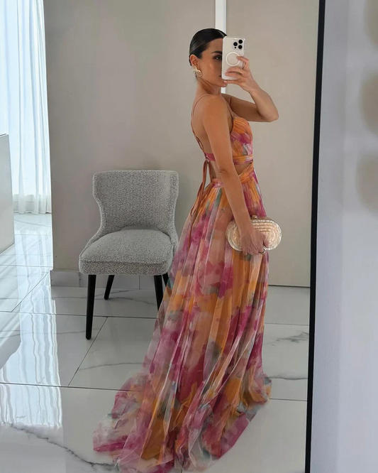 Liliane - Maxikleid mit Blumenmuster