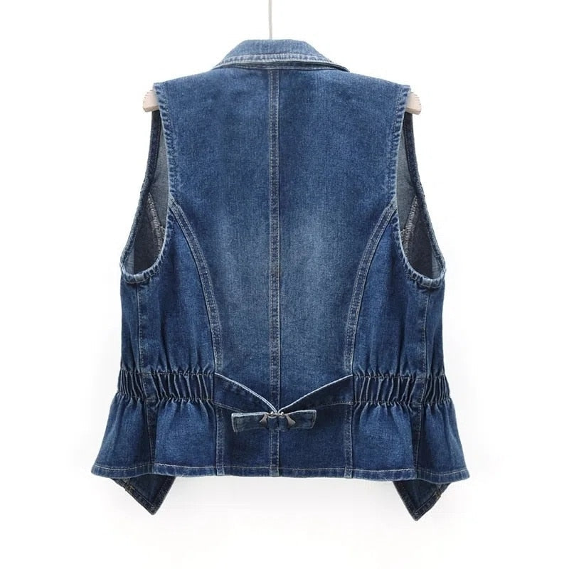 Stylische Denim Weste für Damen – Tailliert & Lässiger Vintage Look