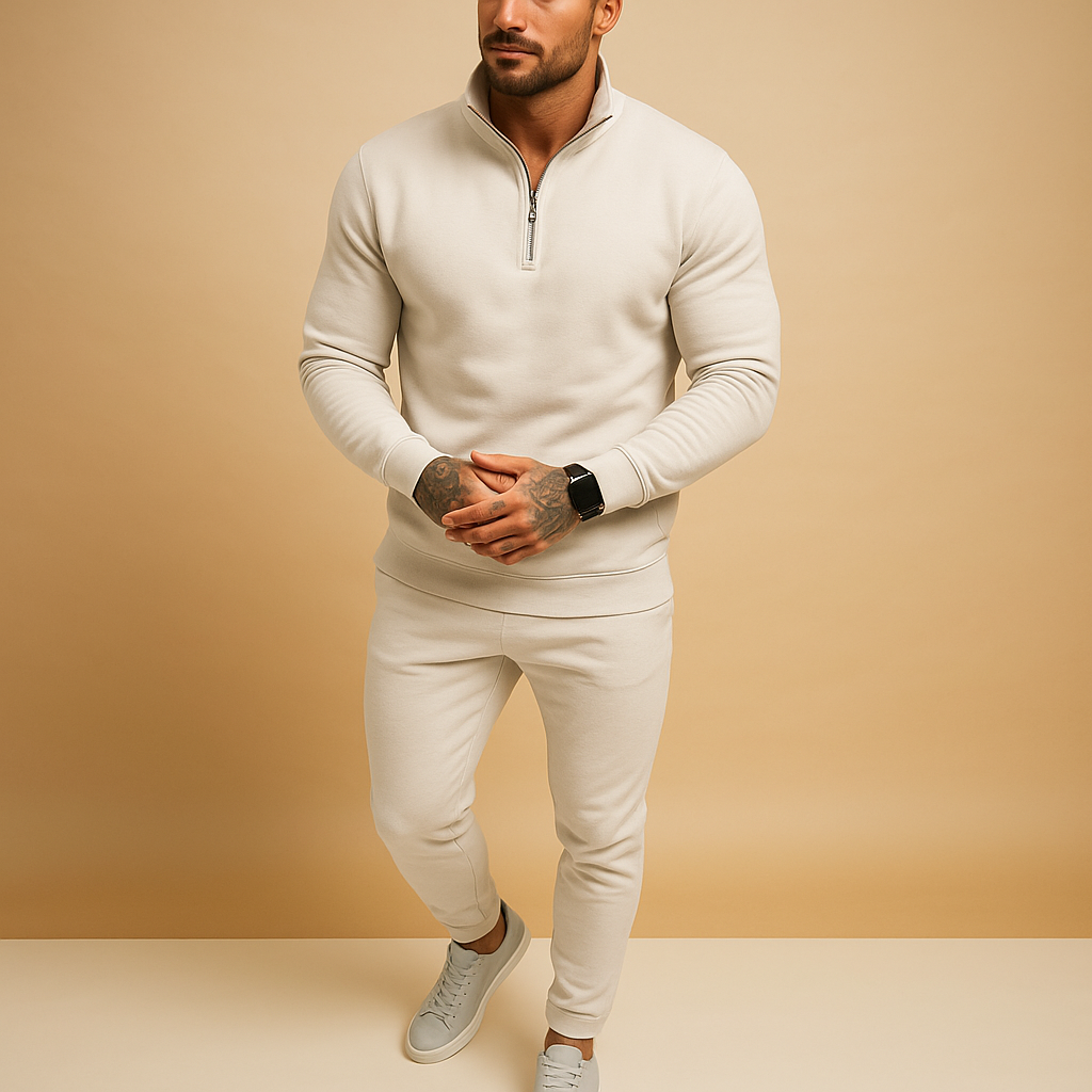Élian - Moderne und luxuriöse Herren-Sportbekleidung im Casual Chic-Stil mit Reißverschlusskragen und bequemen Stoff