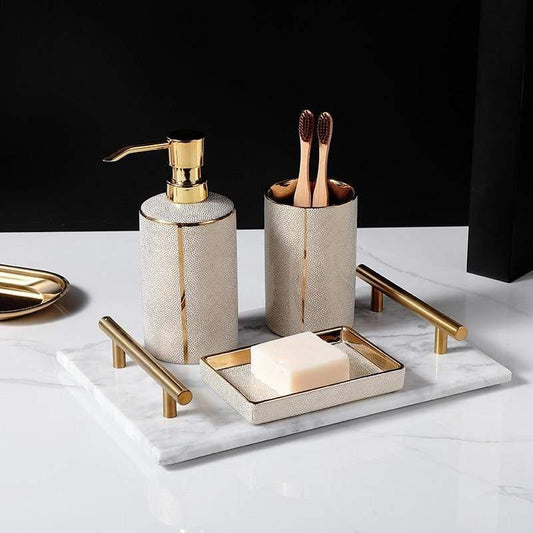 Céravie - Luxuriöses Keramik-Badezimmer-Set – 4 Teile
