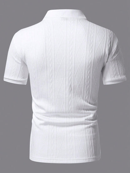 Strukturiertes Polo-Shirt für Herren – Elegantes Kurzarmshirt atmungsaktiv & stilvoll