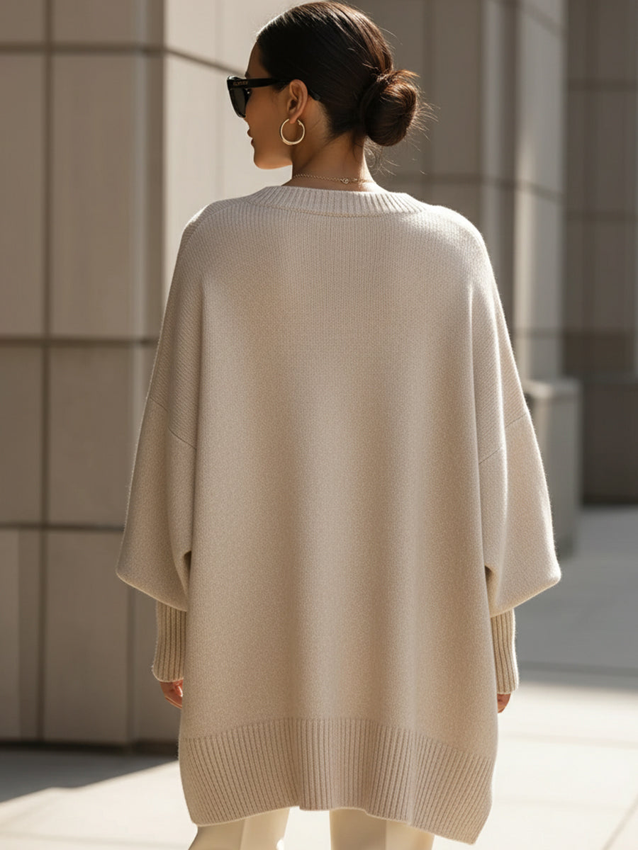 Améthys - Oversize-Pullover für Damen, schick und elegant, mühelose Eleganz