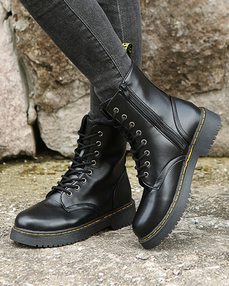Irma - Robuste Leder-Boots mit Schnürung
