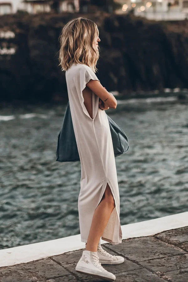 Émilie - Oversize Maxikleid T-Shirt Unverzichtbar, Bequem und Stylisch für Frauen