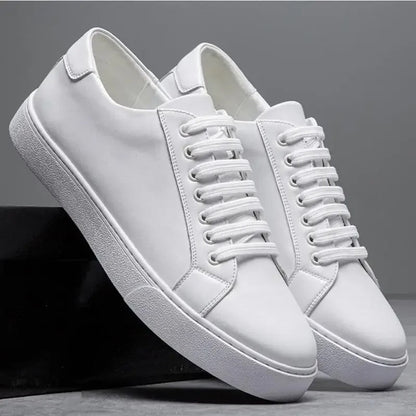 Moderne Herren Leder Sneaker mit weißer Sohle – Elegante Casual Schuhe für Alltag & Business