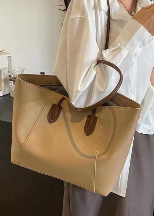 Ambrilys - Großer Klassischer Vegan-Leder Shopper für Frauen