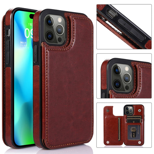 Magnoria - Luxuriöse Ledertasche für das Handy mit Kartenfächern, Fotobereich und Magnetverschluss