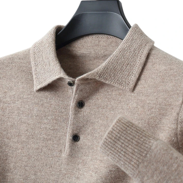 Théodore - Polo | Premium Herren-Polo aus Kaschmir | Herren | Kaschmir | Klassischer Schnitt, Weich und Vielseitig