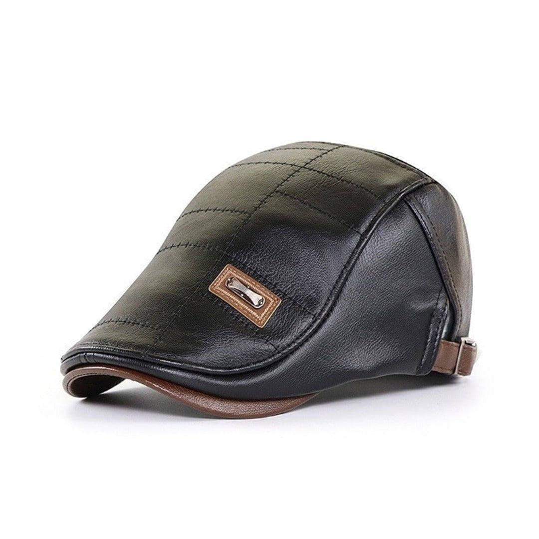 BaretÉlite - Retro-Leder-Beret für Herren
