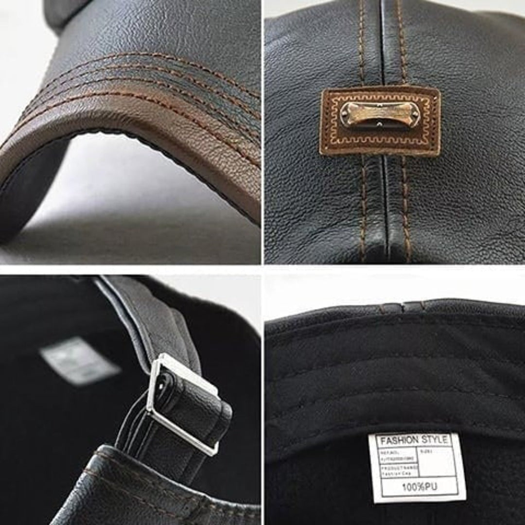 BaretÉlite - Retro-Leder-Beret für Herren