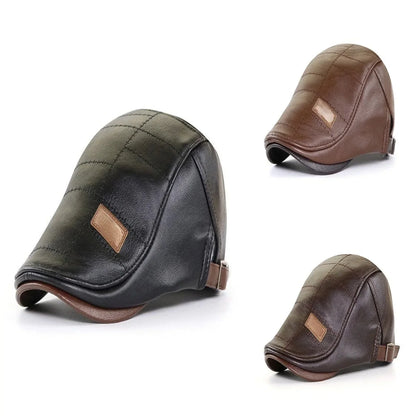 BaretÉlite - Retro-Leder-Beret für Herren