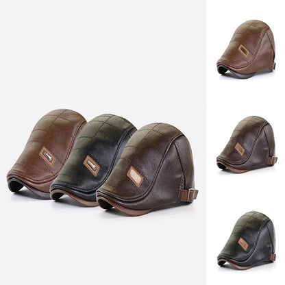 BaretÉlite - Retro-Leder-Beret für Herren