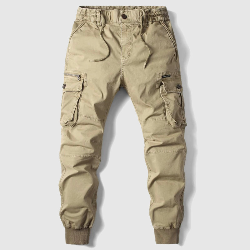 Marcel - Jogger Cargo Hose für Herren, Schwarz, Lässiger Schnitt