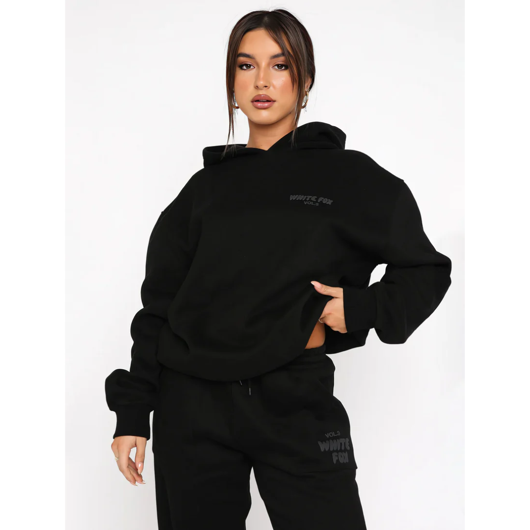 Félicie - Lässiges Sportanzug-Set für Frauen | Kapuzenpullover & Jogginghose | Weiches Fleece-Innenfutter