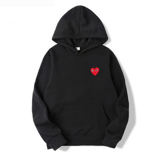 Loua - Damen Hoodie aus Baumwolle mit Augenmotiv und einfarbig