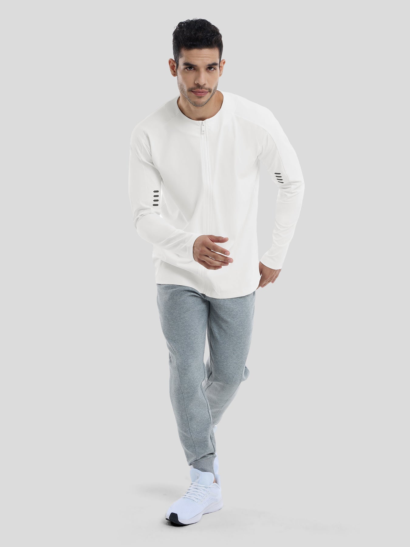 Maëlric - Sportjacke SmoothBlend mit schnelltrocknendem Material für Laufen und Fitness mit Reißverschlusskragen