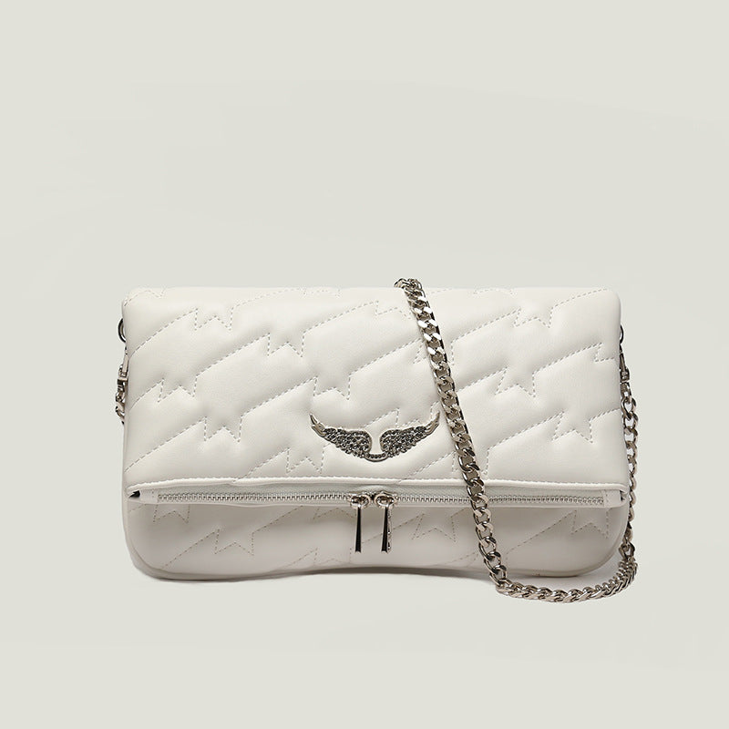 Elegante Schultertasche mit Kettenriemen & Steppdesign – Stilvolle Umhängetasche für Damen