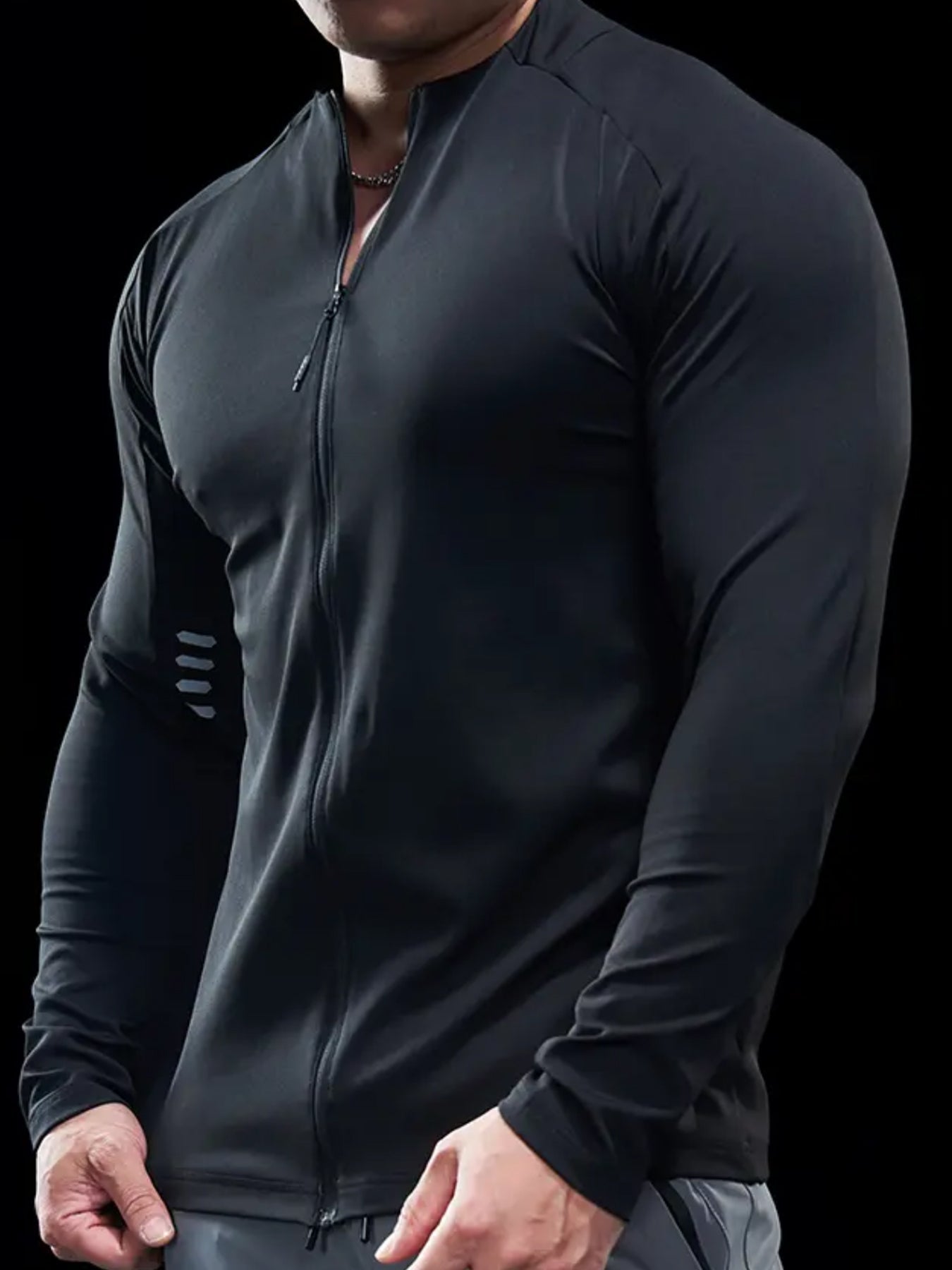 Maëlric - Sportjacke SmoothBlend mit schnelltrocknendem Material für Laufen und Fitness mit Reißverschlusskragen