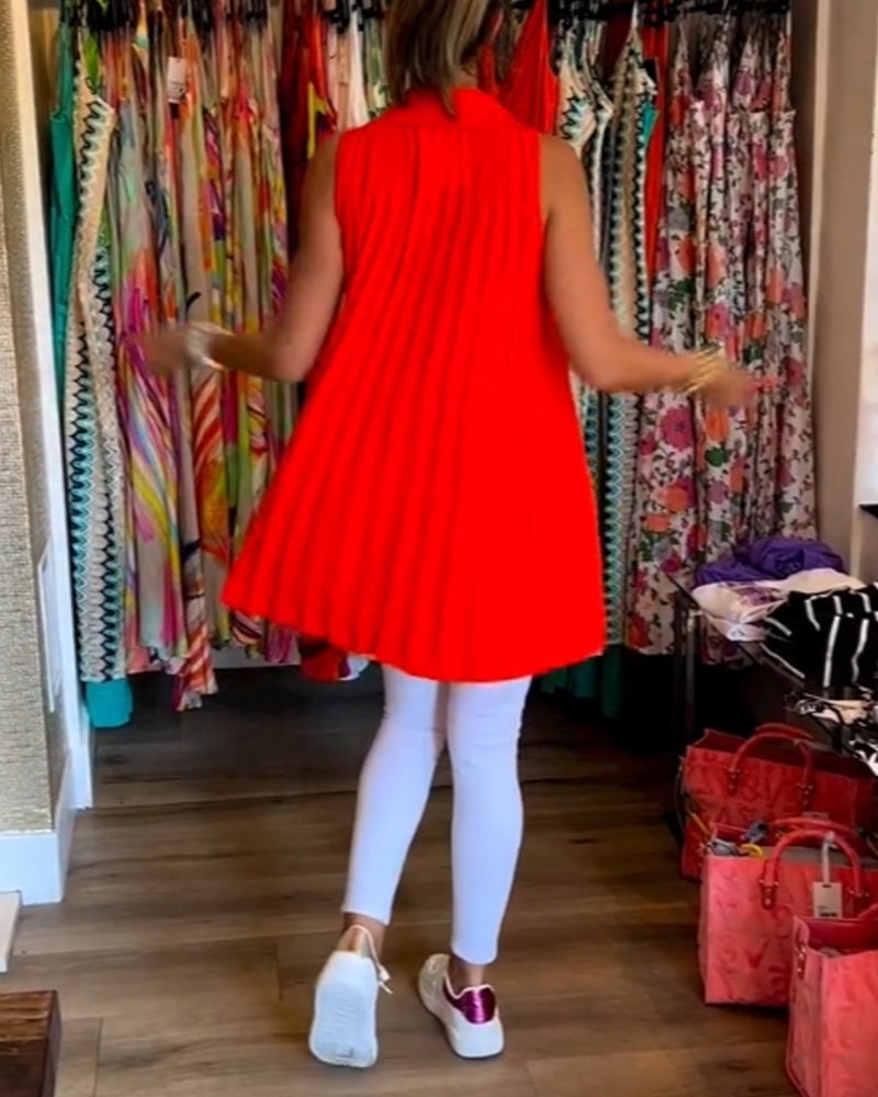 Lyséa - Ärmellose Lange Bluse, Leicht und Elegant für Frühling und Sommer, für Damen