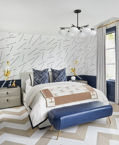 Luxuriöse Designer Wohndecke mit H-Muster – Weiche Kuscheldecke für Sofa & Bett
