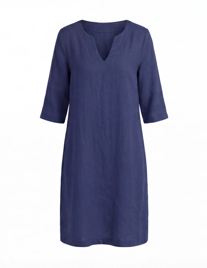 Leichtes Sommerkleid für Damen – Luftiges Kleid mit V-Ausschnitt & bequemer Passform