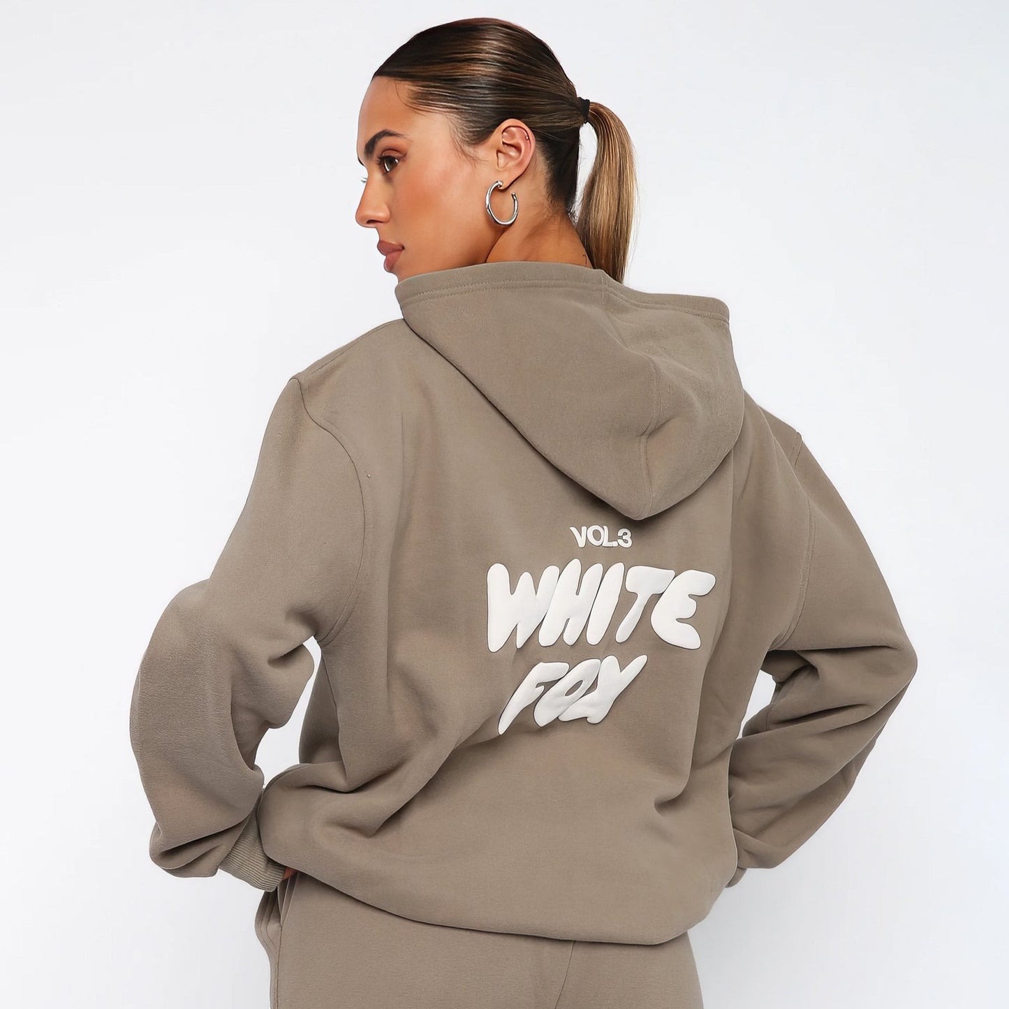 Oréline - Elegantes Zweiteiliges Set: Hoodie und Hochtaillierte Jogginghose in Sanften Farben