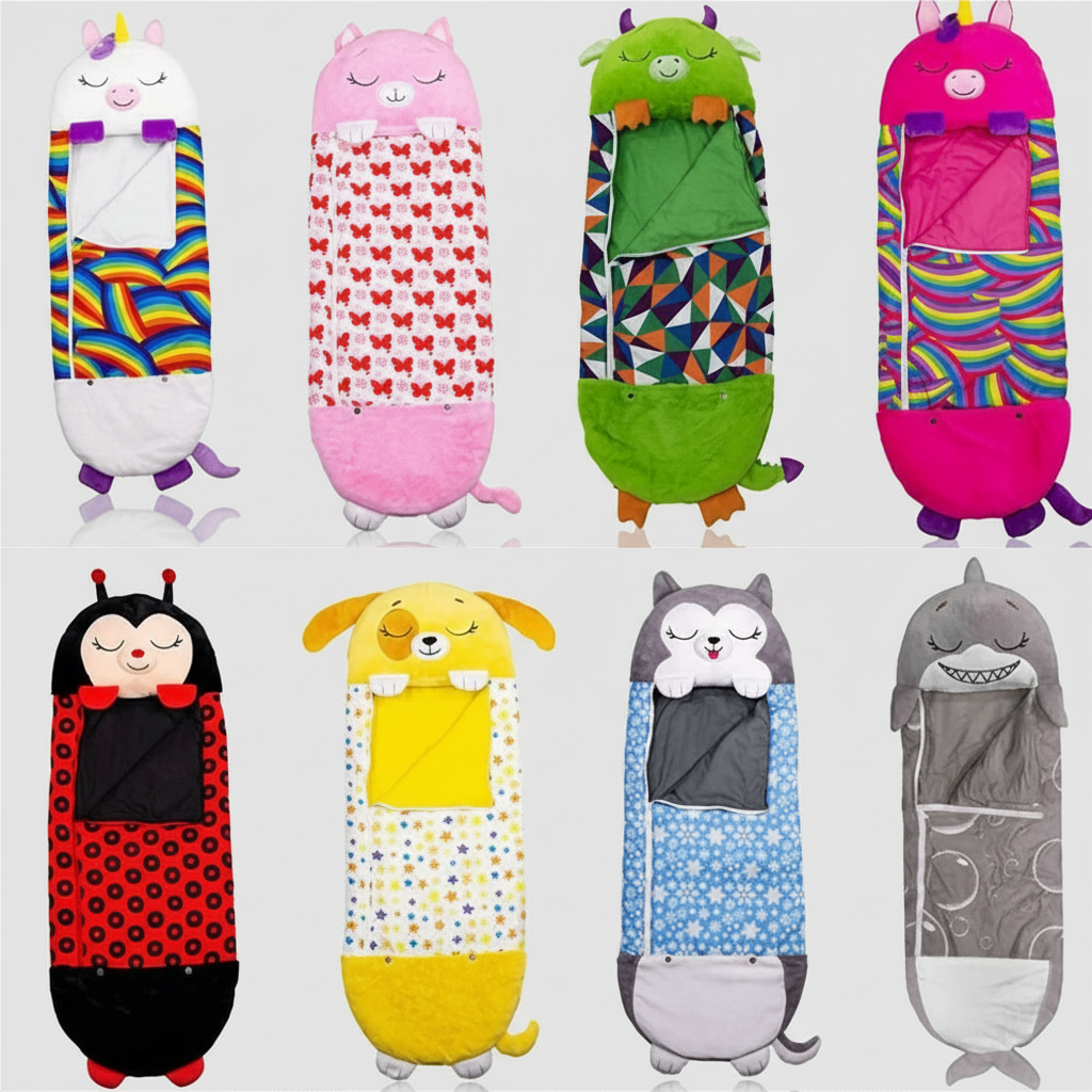 Pliocâlin - Faltbarer Schlafsack für Kinder in Form eines niedlichen Tieres – Snoozi