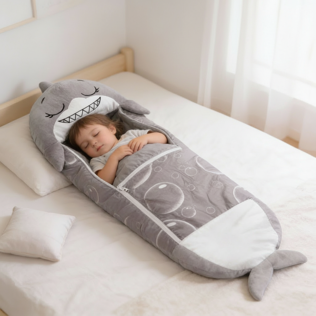 Pliocâlin - Faltbarer Schlafsack für Kinder in Form eines niedlichen Tieres – Snoozi