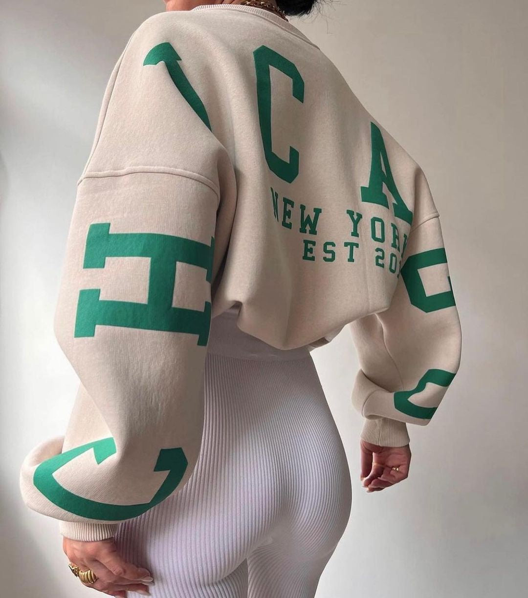 Avelyne - Bequemer und Eleganter Oversize-Pullover für Frauen mit Großen Buchstaben