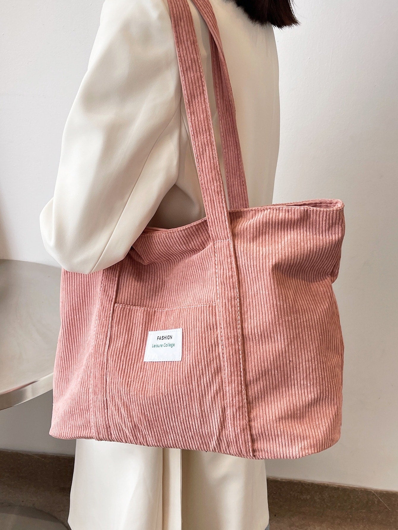 Cabaséa - Großer Cord-Tasche | Schultasche | Ideal für Schule, Studenten und Arbeit