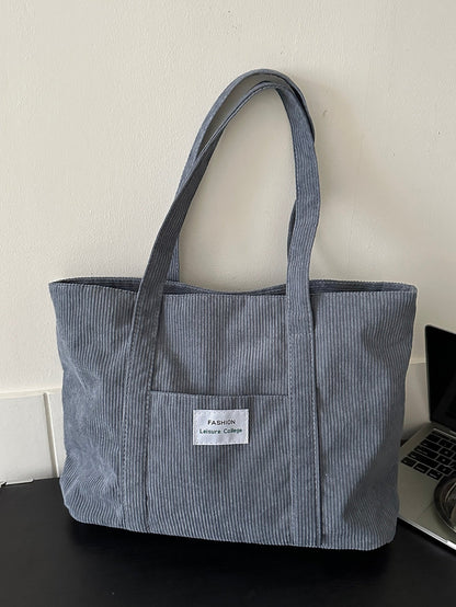 Cabaséa - Großer Cord-Tasche | Schultasche | Ideal für Schule, Studenten und Arbeit