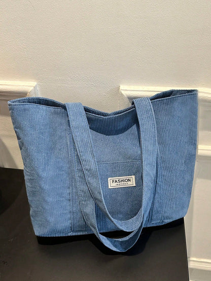 Cabaséa - Großer Cord-Tasche | Schultasche | Ideal für Schule, Studenten und Arbeit
