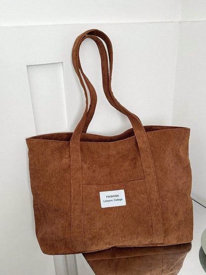 Cabaséa - Großer Cord-Tasche | Schultasche | Ideal für Schule, Studenten und Arbeit