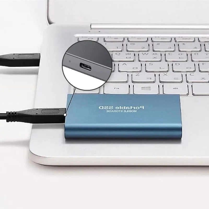 Ultraflache Portable SSD Festplatte mit USB-C – Schneller Externer Speicher für PC, Laptop & Smartphone
