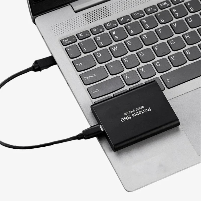 Ultraflache Portable SSD Festplatte mit USB-C – Schneller Externer Speicher für PC, Laptop & Smartphone
