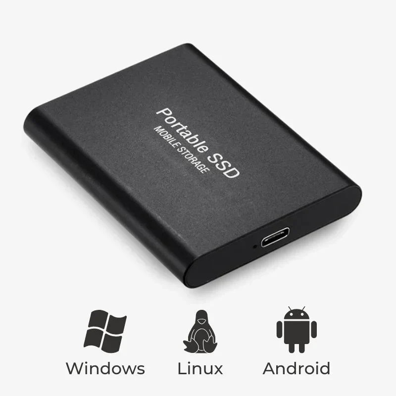 Ultraflache Portable SSD Festplatte mit USB-C – Schneller Externer Speicher für PC, Laptop & Smartphone