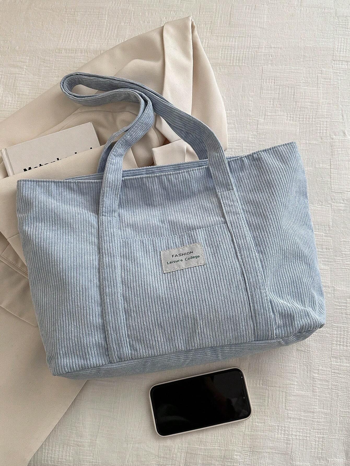 Cabaséa - Großer Cord-Tasche | Schultasche | Ideal für Schule, Studenten und Arbeit