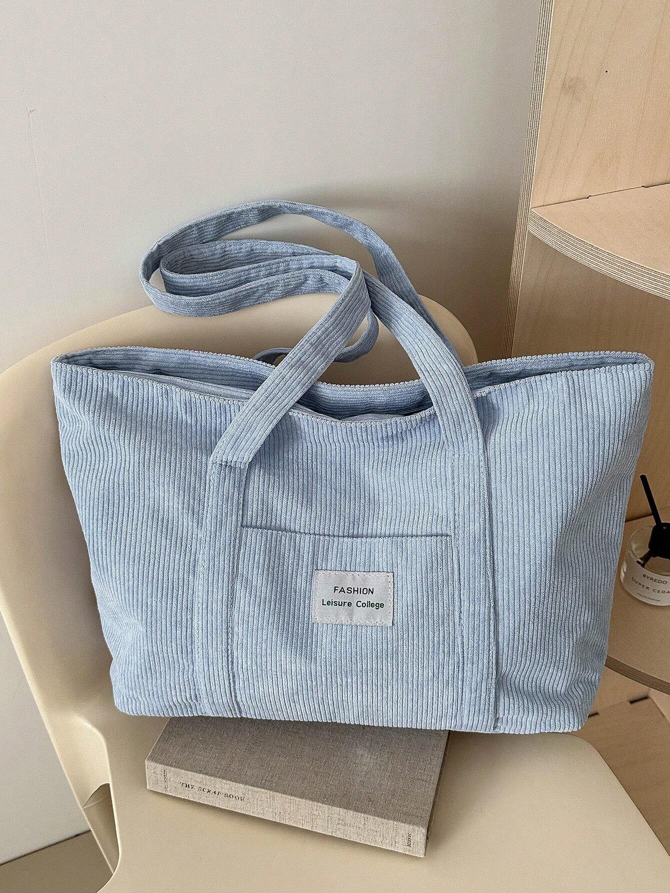 Cabaséa - Großer Cord-Tasche | Schultasche | Ideal für Schule, Studenten und Arbeit