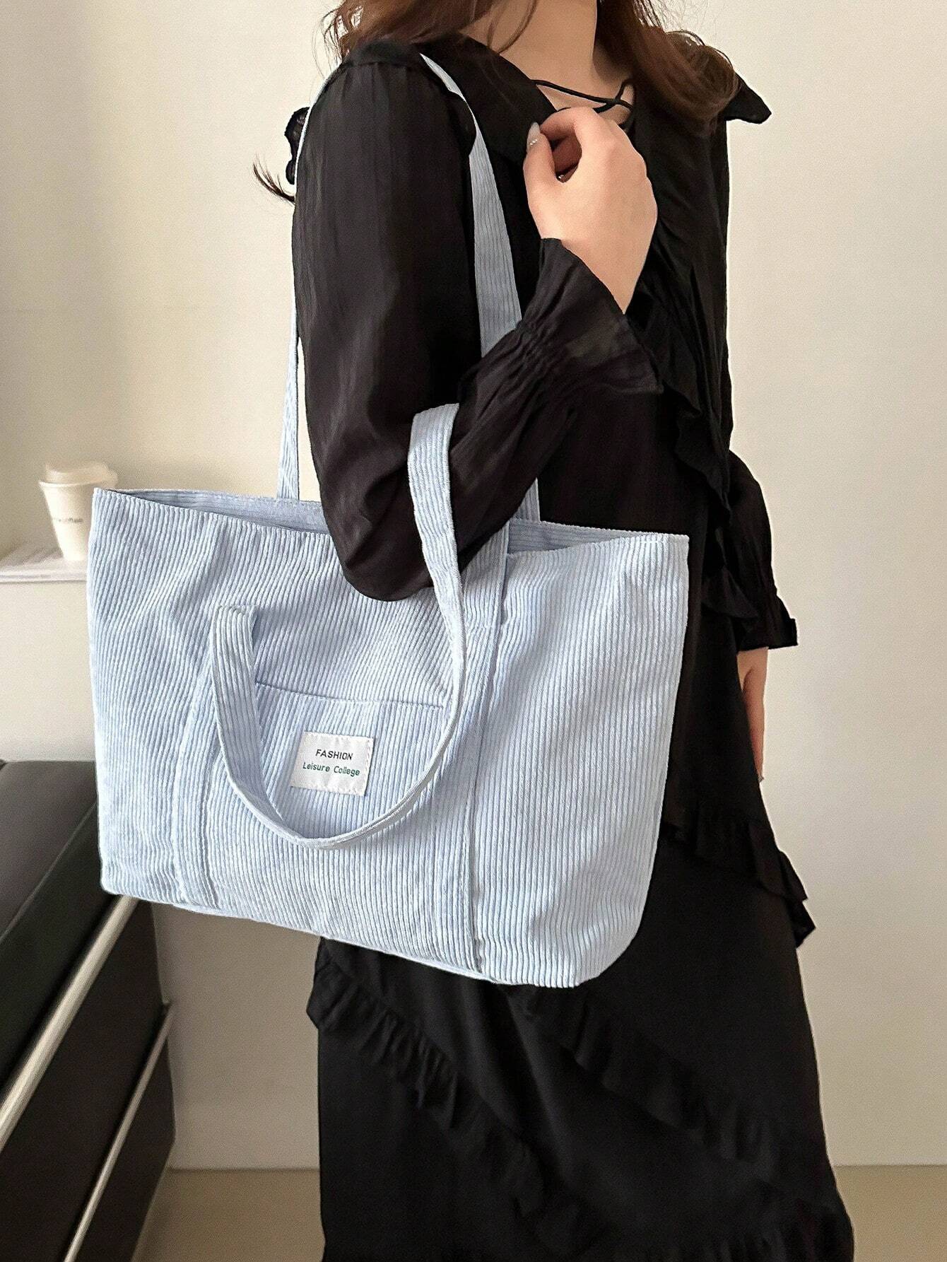 Cabaséa - Großer Cord-Tasche | Schultasche | Ideal für Schule, Studenten und Arbeit