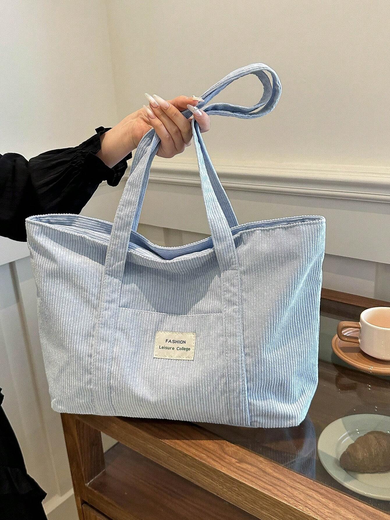 Cabaséa - Großer Cord-Tasche | Schultasche | Ideal für Schule, Studenten und Arbeit