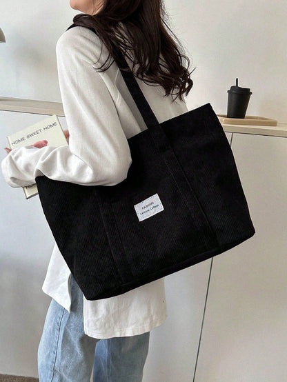 Cabaséa - Großer Cord-Tasche | Schultasche | Ideal für Schule, Studenten und Arbeit