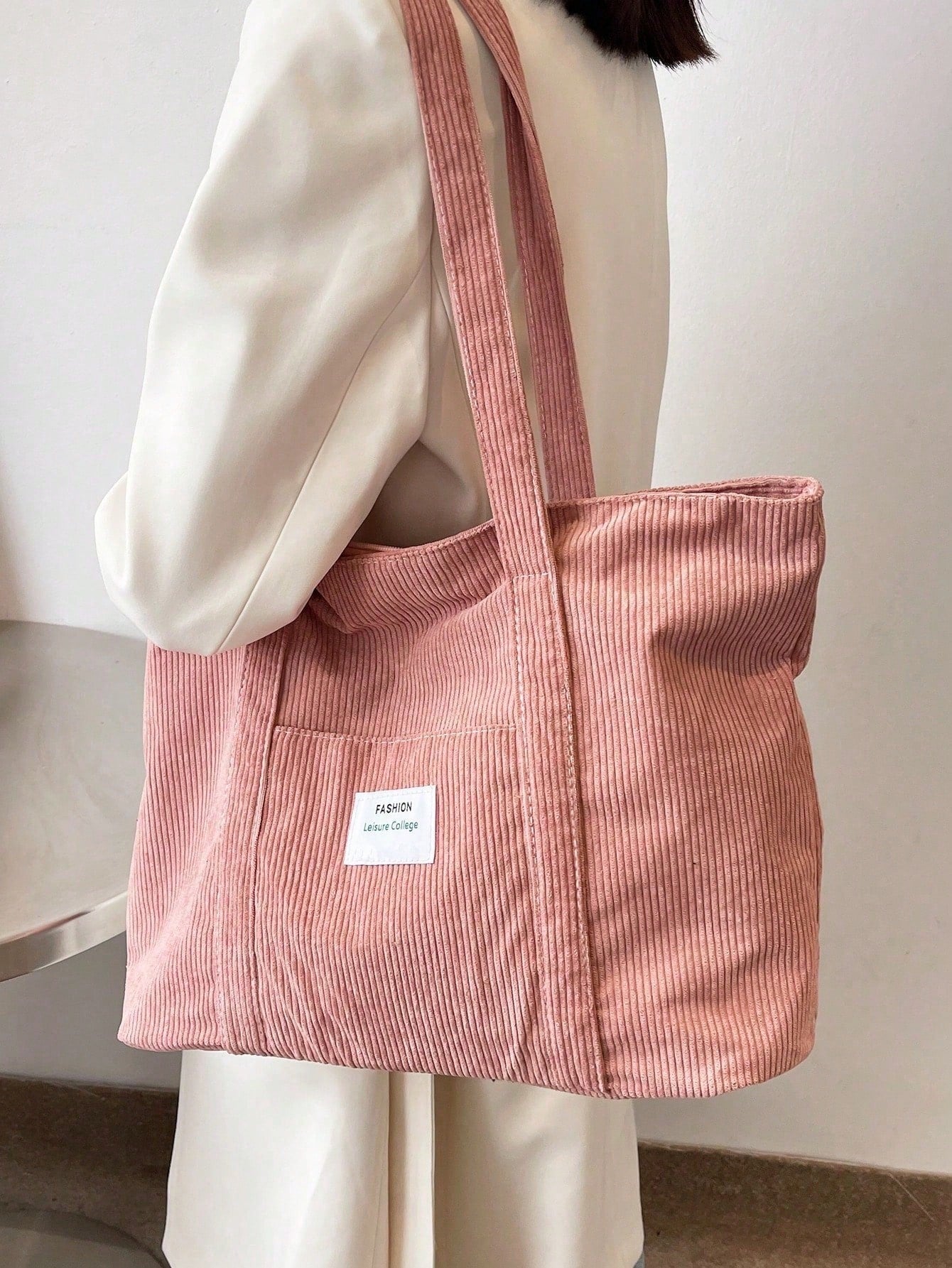 Cabaséa - Großer Cord-Tasche | Schultasche | Ideal für Schule, Studenten und Arbeit