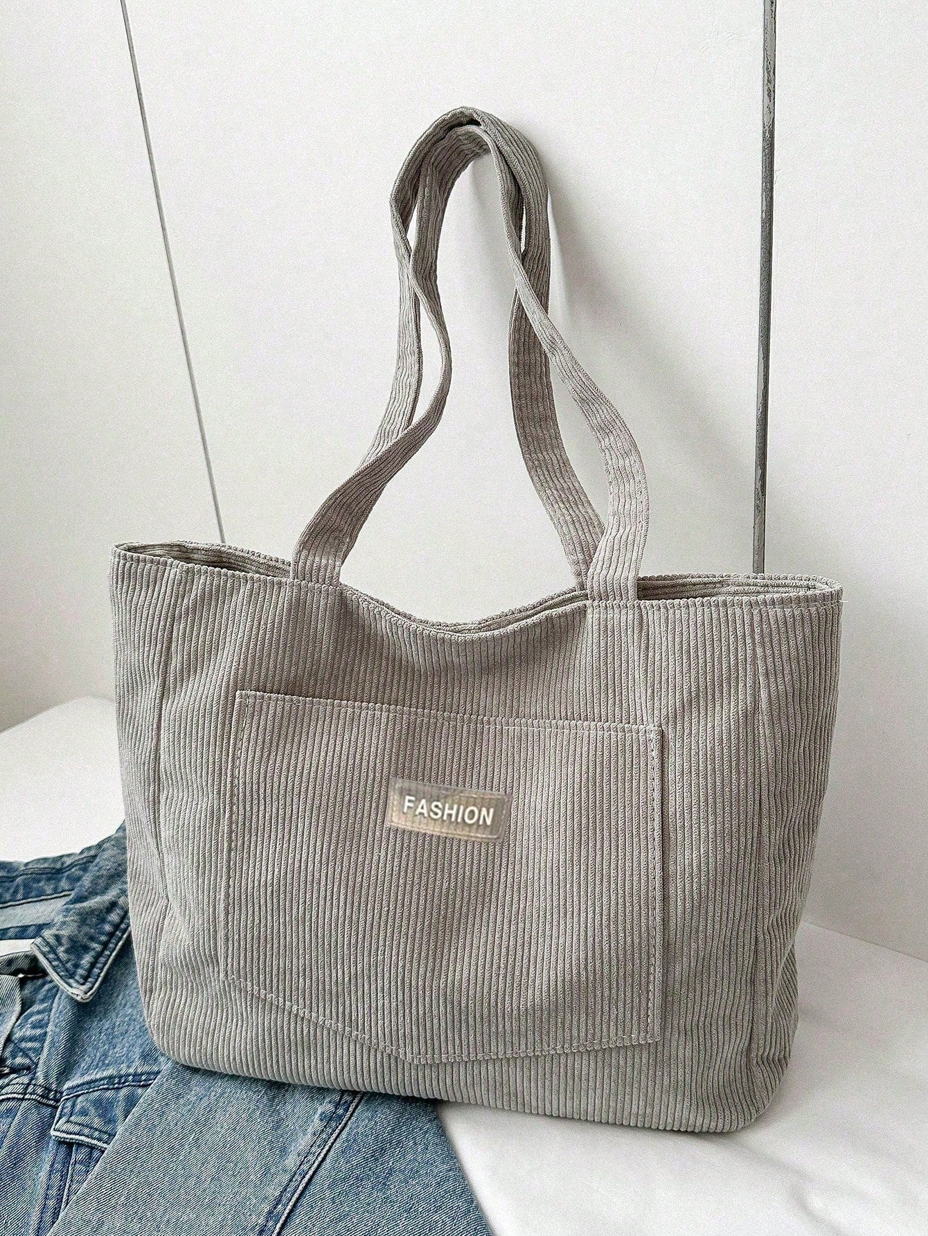 Cabaséa - Großer Cord-Tasche | Schultasche | Ideal für Schule, Studenten und Arbeit