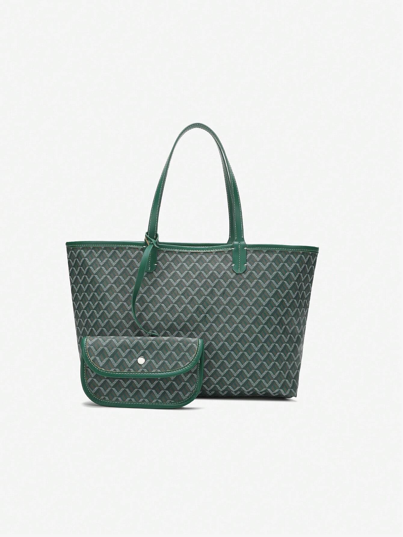 Déliane - Lässige Handtasche für Frauen aus PVC mit zusätzlicher Tasche | Tote Bag | Große leichte Tasche für Studentinnen