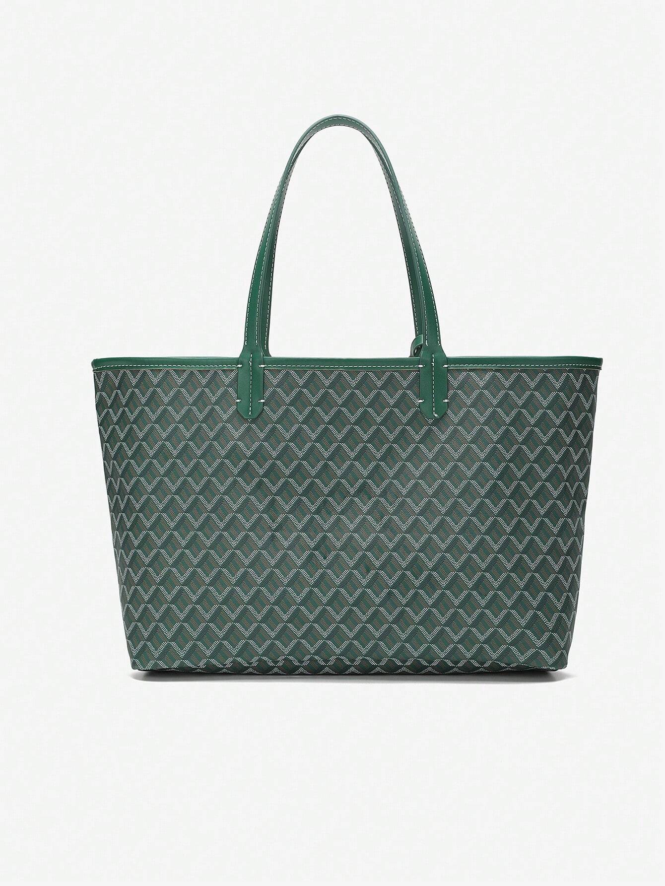 Déliane - Lässige Handtasche für Frauen aus PVC mit zusätzlicher Tasche | Tote Bag | Große leichte Tasche für Studentinnen