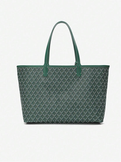 Déliane - Lässige Handtasche für Frauen aus PVC mit zusätzlicher Tasche | Tote Bag | Große leichte Tasche für Studentinnen