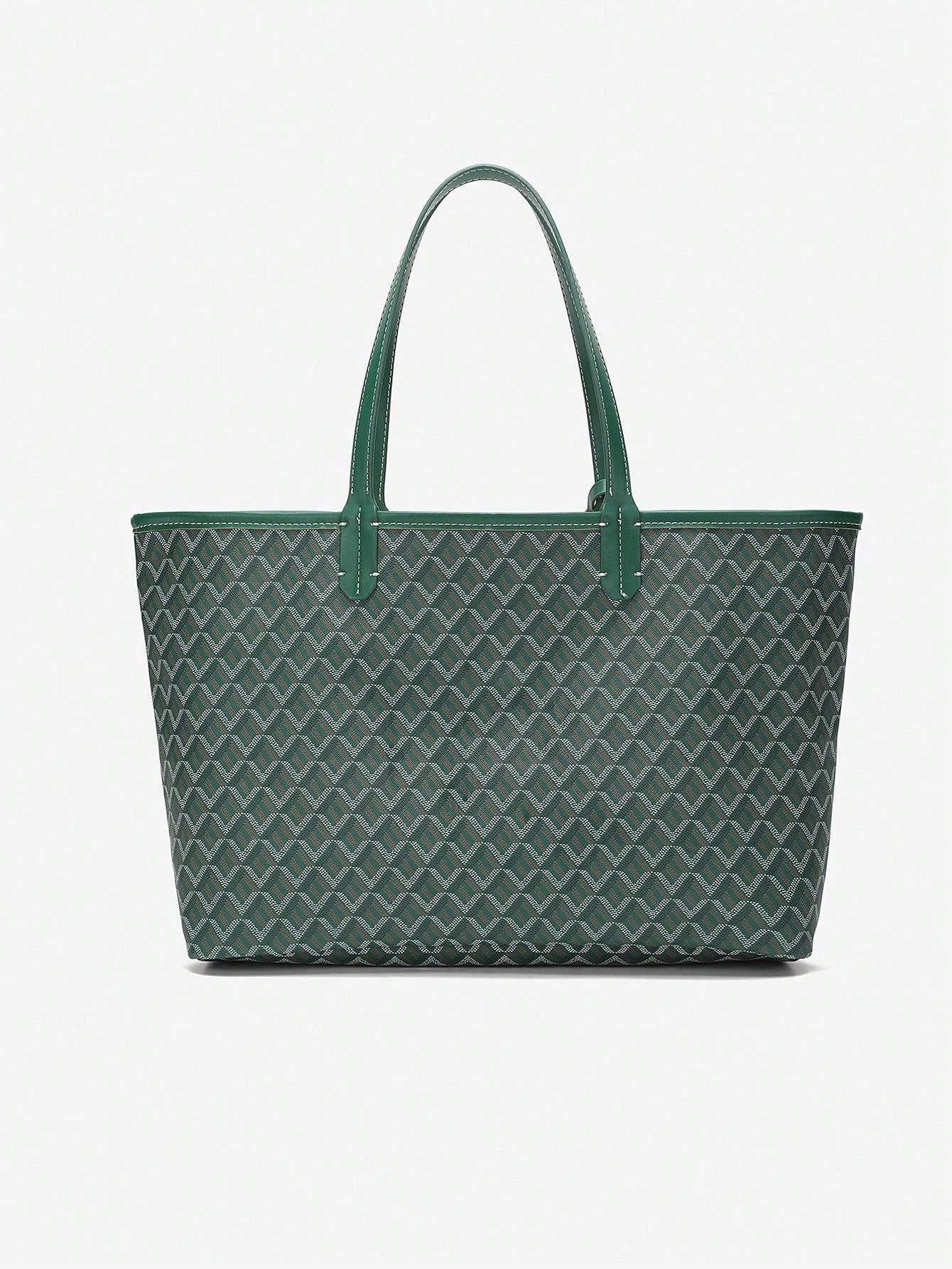 Déliane - Lässige Handtasche für Frauen aus PVC mit zusätzlicher Tasche | Tote Bag | Große leichte Tasche für Studentinnen