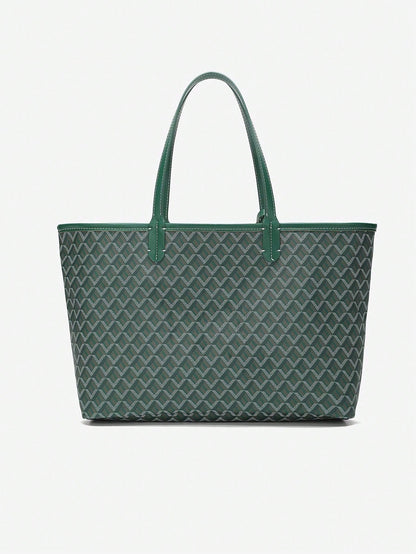 Déliane - Lässige Handtasche für Frauen aus PVC mit zusätzlicher Tasche | Tote Bag | Große leichte Tasche für Studentinnen