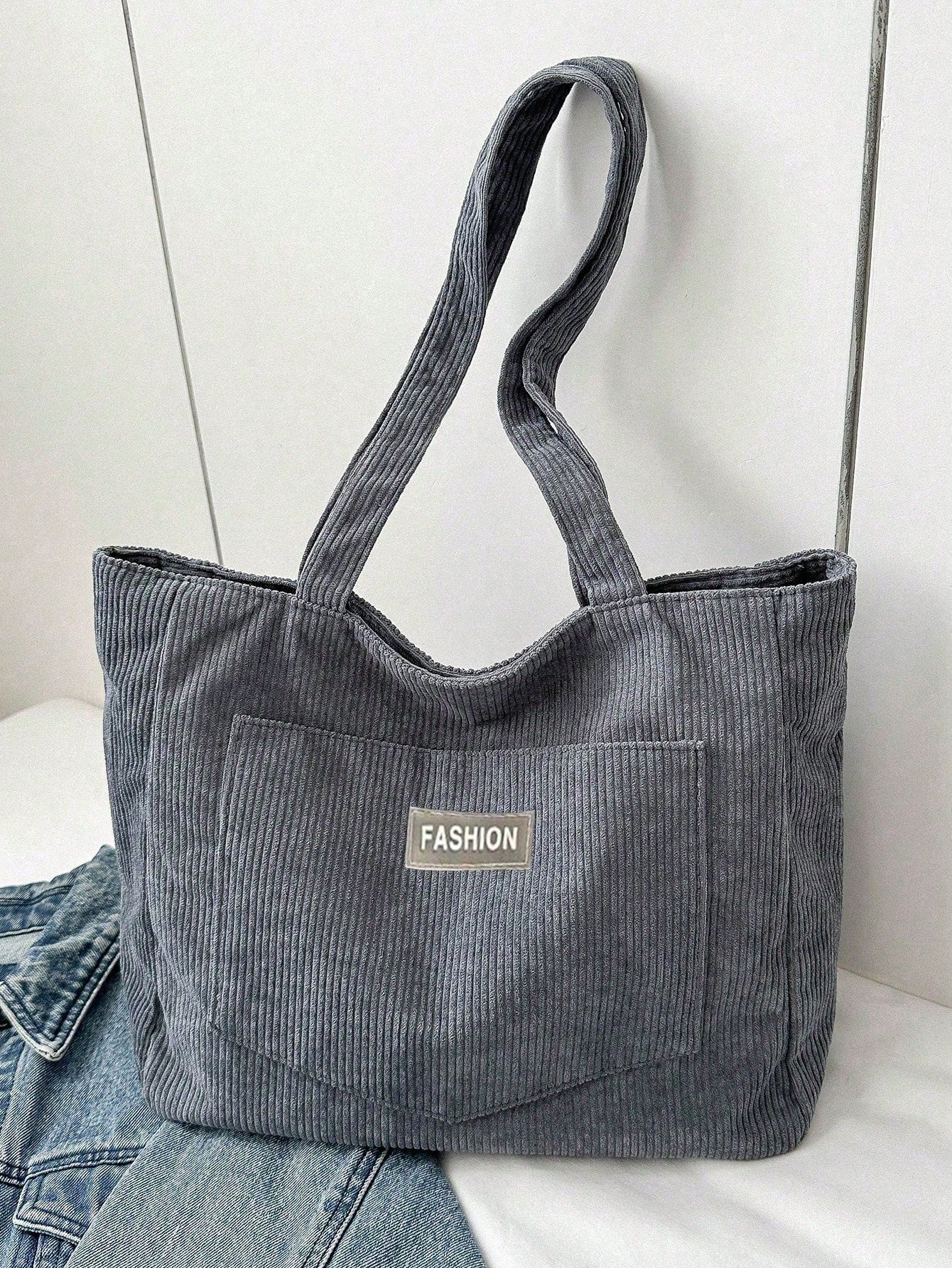 Cabaséa - Großer Cord-Tasche | Schultasche | Ideal für Schule, Studenten und Arbeit